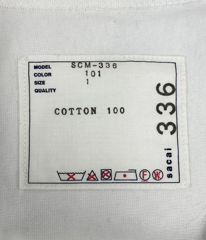 sacai 半袖Ｔシャツ ロゴ刺繍 ホワイト コットン SCM-336 26SS メンズ SIZE 1 サカイ