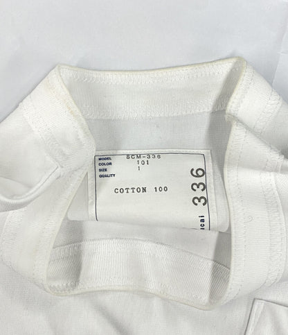 sacai 半袖Ｔシャツ ロゴ刺繍 ホワイト コットン SCM-336 26SS メンズ SIZE 1 サカイ