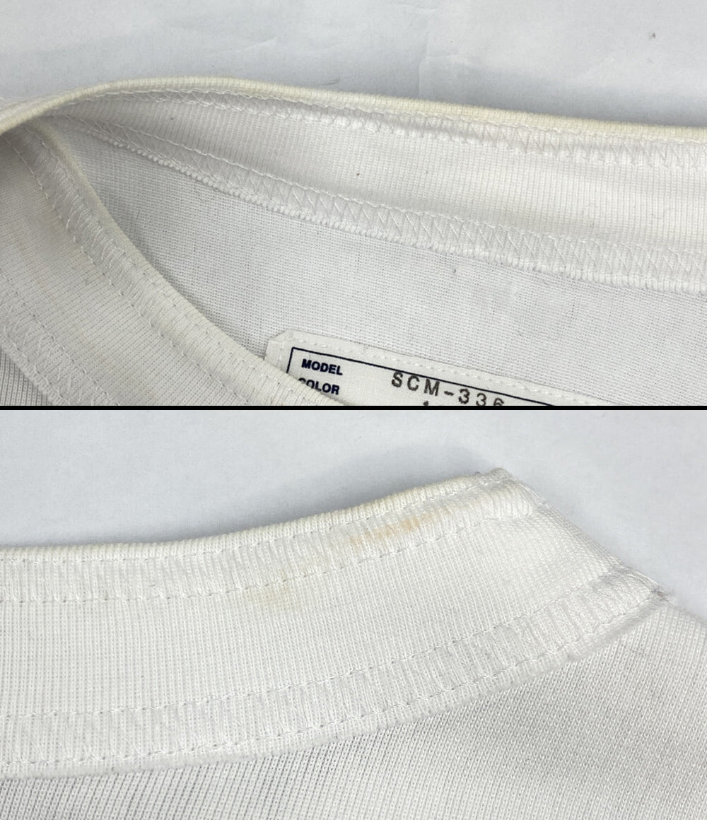 sacai 半袖Ｔシャツ ロゴ刺繍 ホワイト コットン SCM-336 26SS メンズ SIZE 1 サカイ