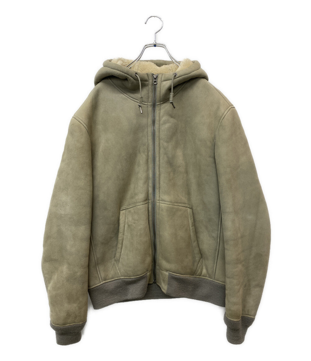 POLO RALPH LAUREN ジャケット SHEARLING JACKET ムートン 羊革 グレー メンズ SIZE L ポロ・ラルフローレン