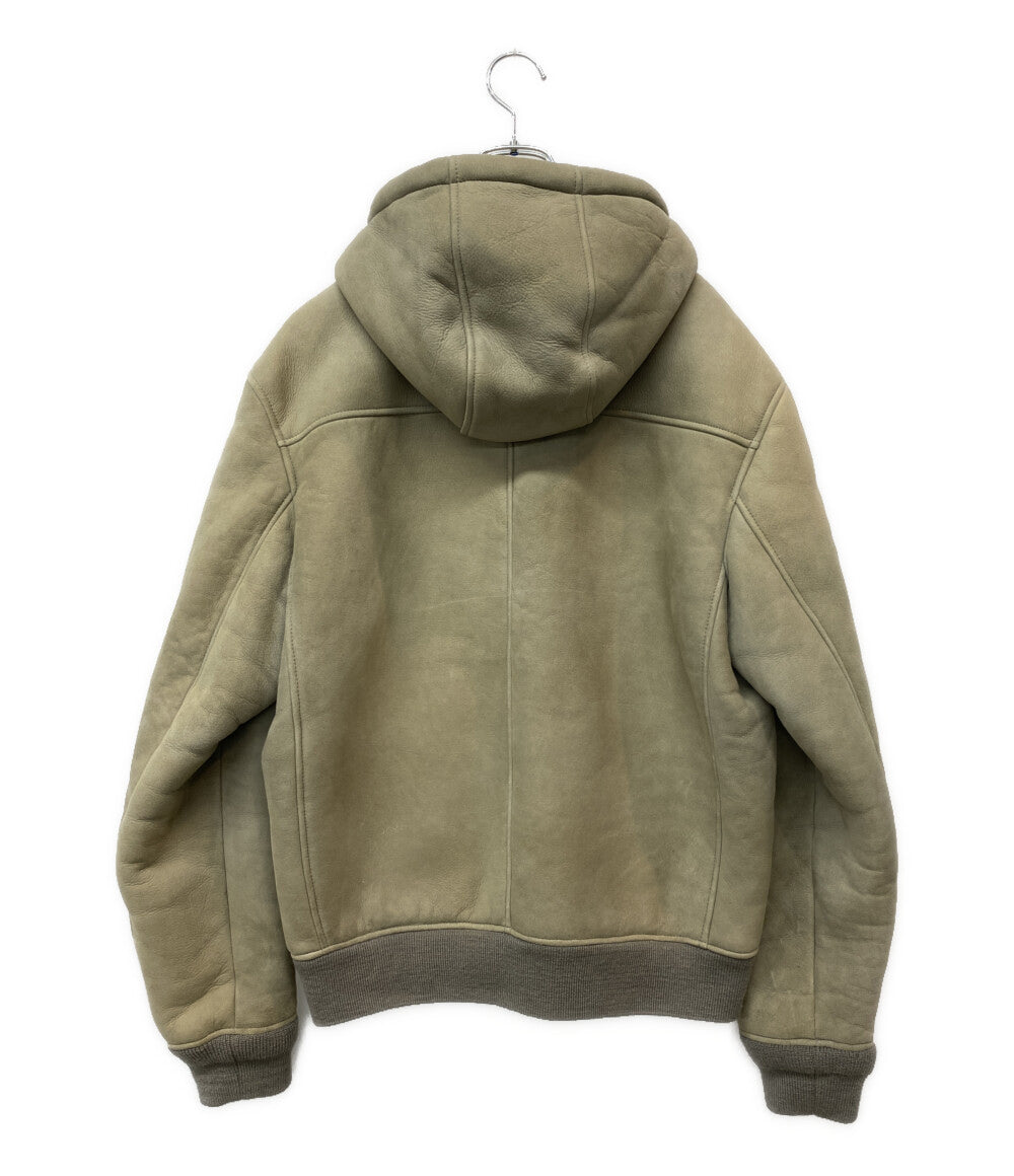 POLO RALPH LAUREN ジャケット SHEARLING JACKET ムートン 羊革 グレー メンズ SIZE L ポロ・ラルフローレン