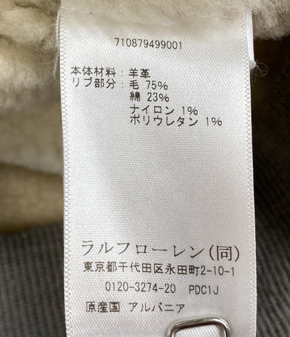 POLO RALPH LAUREN ジャケット SHEARLING JACKET ムートン 羊革 グレー メンズ SIZE L ポロ・ラルフローレン