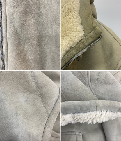 POLO RALPH LAUREN ジャケット SHEARLING JACKET ムートン 羊革 グレー メンズ SIZE L ポロ・ラルフローレン