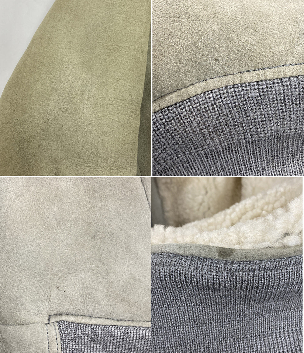 POLO RALPH LAUREN ジャケット SHEARLING JACKET ムートン 羊革 グレー メンズ SIZE L ポロ・ラルフローレン