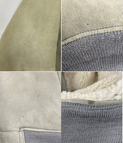 POLO RALPH LAUREN ジャケット SHEARLING JACKET ムートン 羊革 グレー メンズ SIZE L ポロ・ラルフローレン