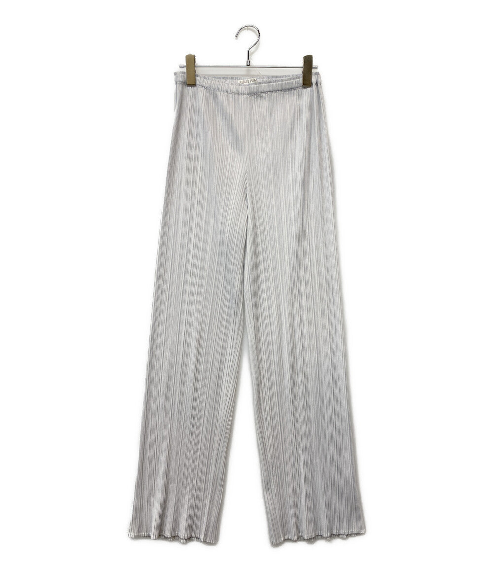美品 PLEATS PLEASE パンツ ライトグレー PP55-JF105 レディース SIZE 4 プリーツプリーズ