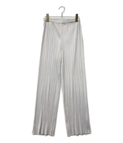 美品 PLEATS PLEASE パンツ ライトグレー PP55-JF105 レディース SIZE 4 プリーツプリーズ