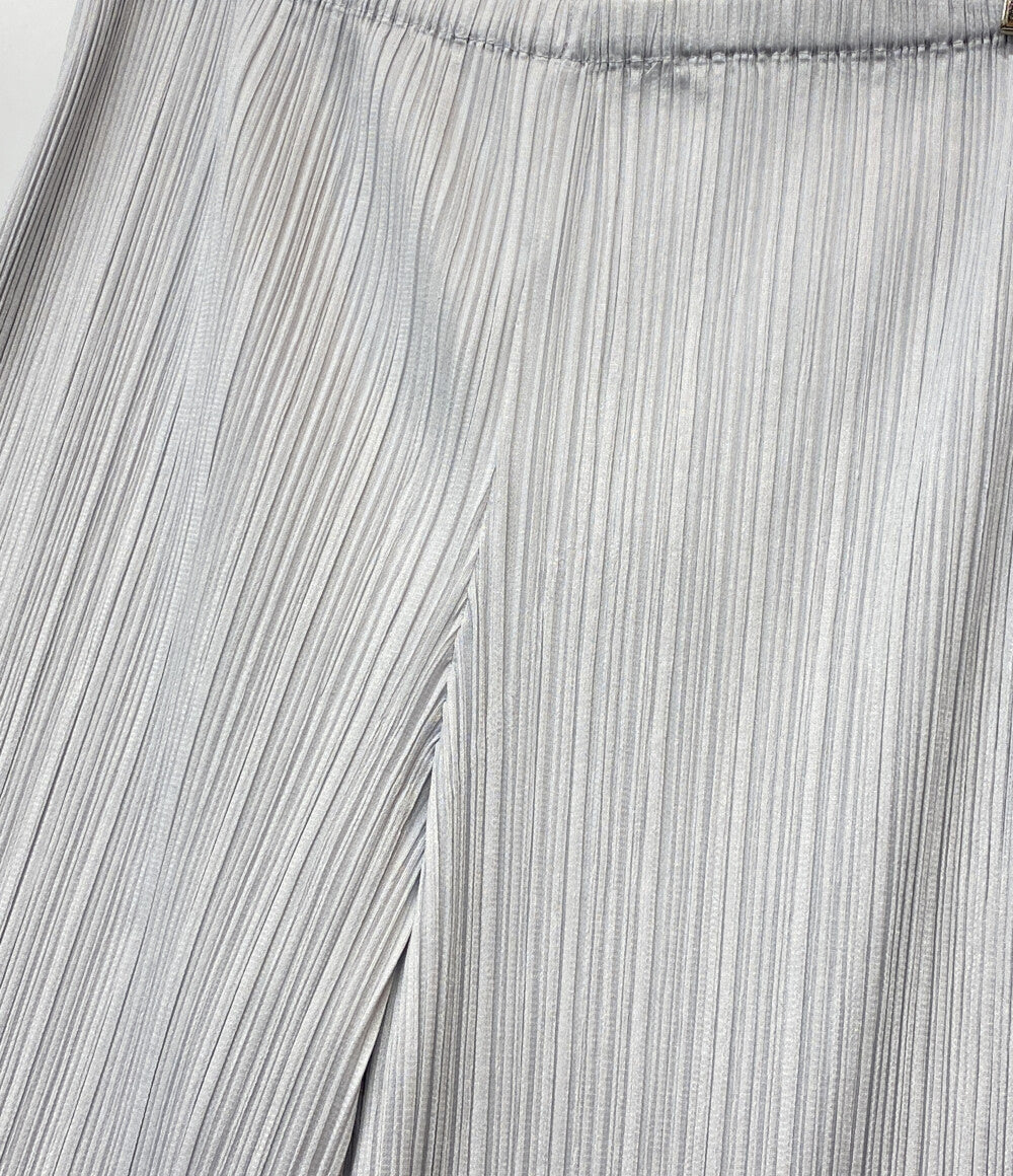 美品 PLEATS PLEASE パンツ ライトグレー PP55-JF105 レディース SIZE 4 プリーツプリーズ