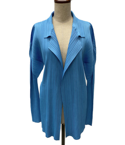 PLEATS PLEASE カーディガン ブルー PP51-JD626 レディース SIZE 5 プリーツプリーズ