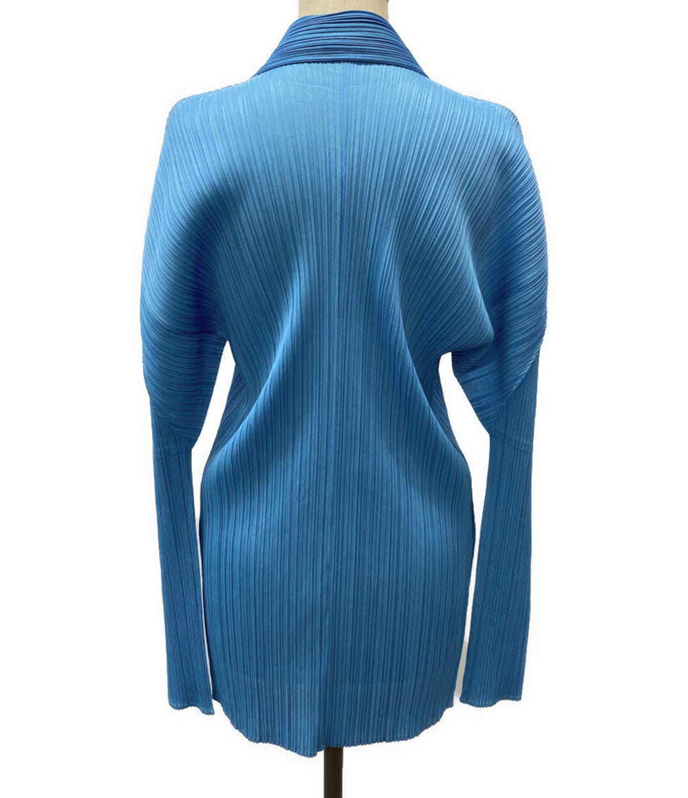 PLEATS PLEASE カーディガン ブルー PP51-JD626 レディース SIZE 5 プリーツプリーズ