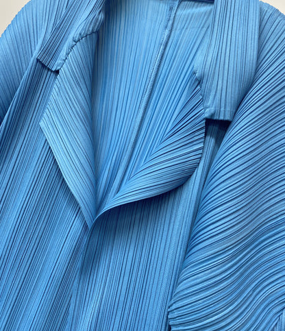 PLEATS PLEASE カーディガン ブルー PP51-JD626 レディース SIZE 5 プリーツプリーズ