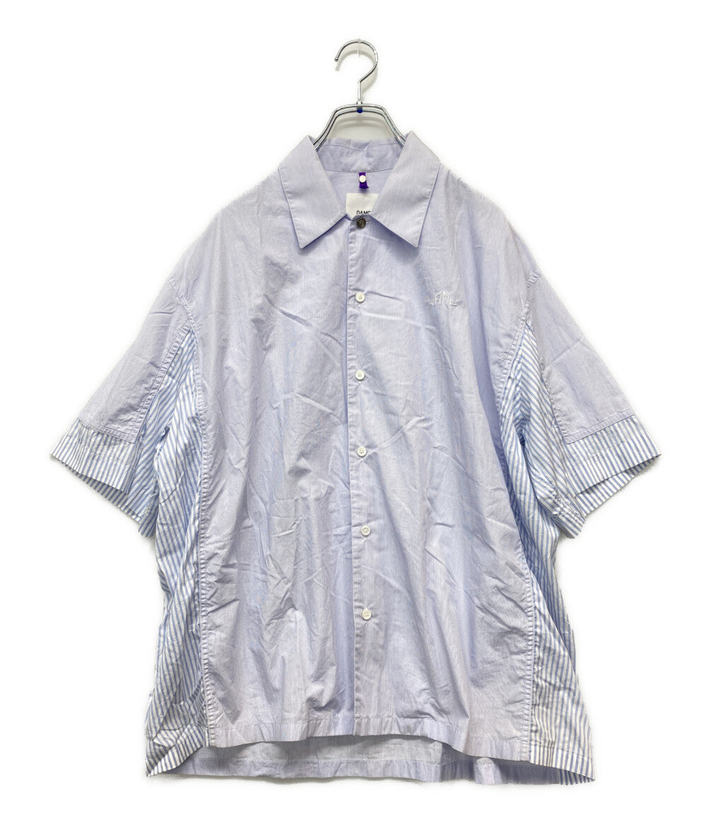 OAMC 半袖シャツ 3720700156 ストライプ 切り替え メンズ SIZE S オーエーエムシー