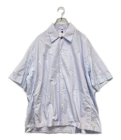 OAMC 半袖シャツ 3720700156 ストライプ 切り替え メンズ SIZE S オーエーエムシー