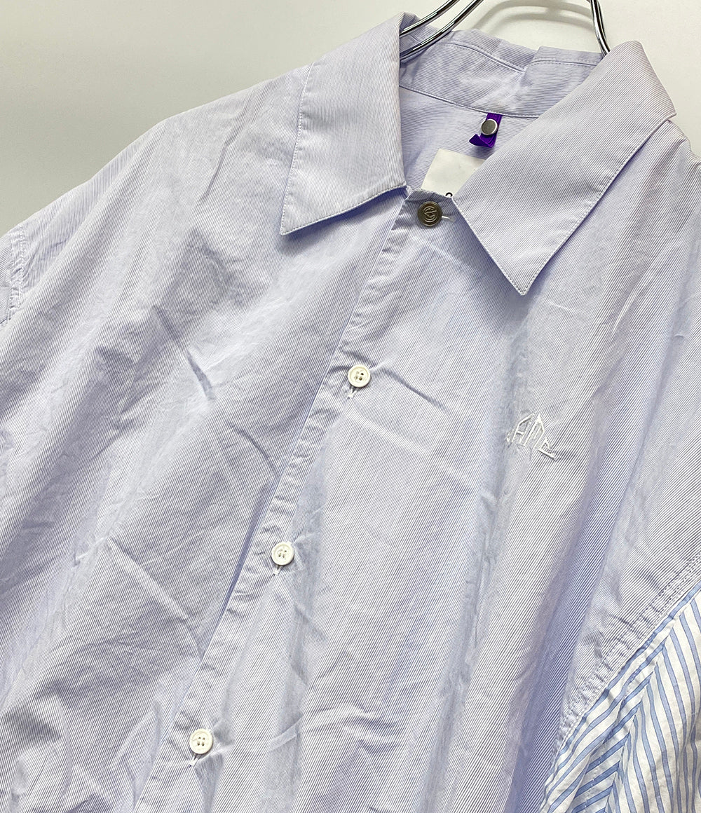 OAMC 半袖シャツ 3720700156 ストライプ 切り替え メンズ SIZE S オーエーエムシー