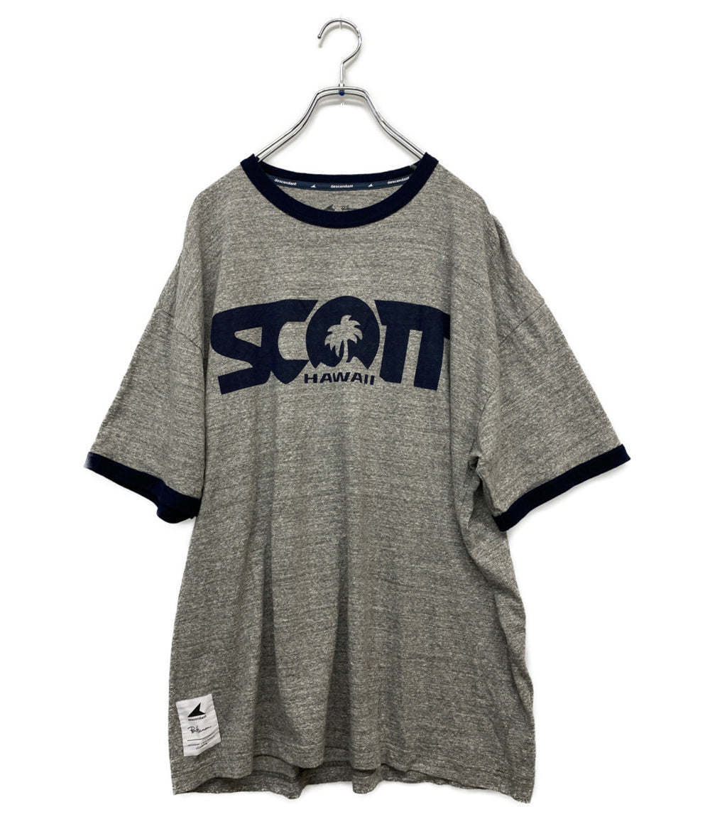 DESCENDANT×Scott Hawaii スコット ハワイ ロンハーマン リンガーTシャツ 26ss グレー ネイビー メンズ SIZE 3 ディセンダント
