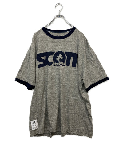 DESCENDANT×Scott Hawaii スコット ハワイ ロンハーマン リンガーTシャツ 26ss グレー ネイビー メンズ SIZE 3 ディセンダント