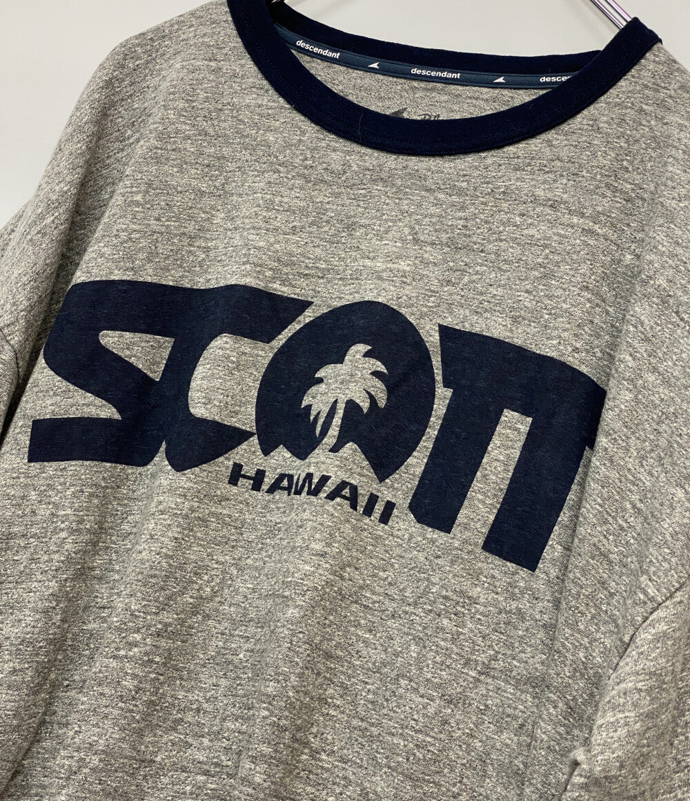 DESCENDANT×Scott Hawaii スコット ハワイ ロンハーマン リンガーTシャツ 26ss グレー ネイビー メンズ SIZE 3 ディセンダント