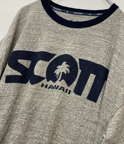 DESCENDANT×Scott Hawaii スコット ハワイ ロンハーマン リンガーTシャツ 26ss グレー ネイビー メンズ SIZE 3 ディセンダント