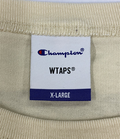 WTAPS × CHAMPION チャンピオン 半袖Ｔシャツ ACADEMY ナチュラル C8-U302 メンズ SIZE XL ダブルタップス