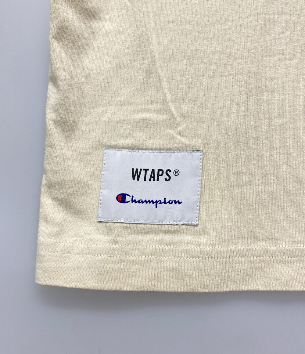 WTAPS × CHAMPION チャンピオン 半袖Ｔシャツ ACADEMY ナチュラル C8-U302 メンズ SIZE XL ダブルタップス