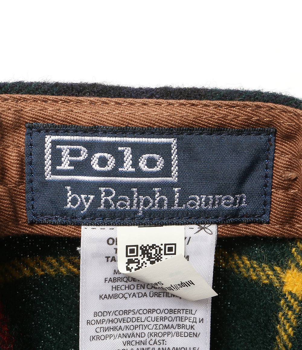 POLO RALPH LAUREN キャップ PLAID WOOL BALL CAP チェック ENGLISH MILL レディース SIZE O/S ポロ・ラルフローレン