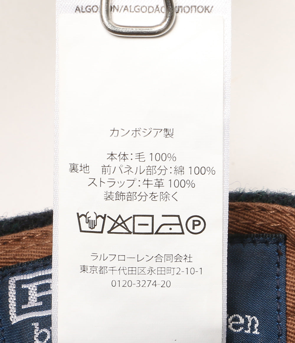 POLO RALPH LAUREN キャップ PLAID WOOL BALL CAP チェック ENGLISH MILL レディース SIZE O/S ポロ・ラルフローレン