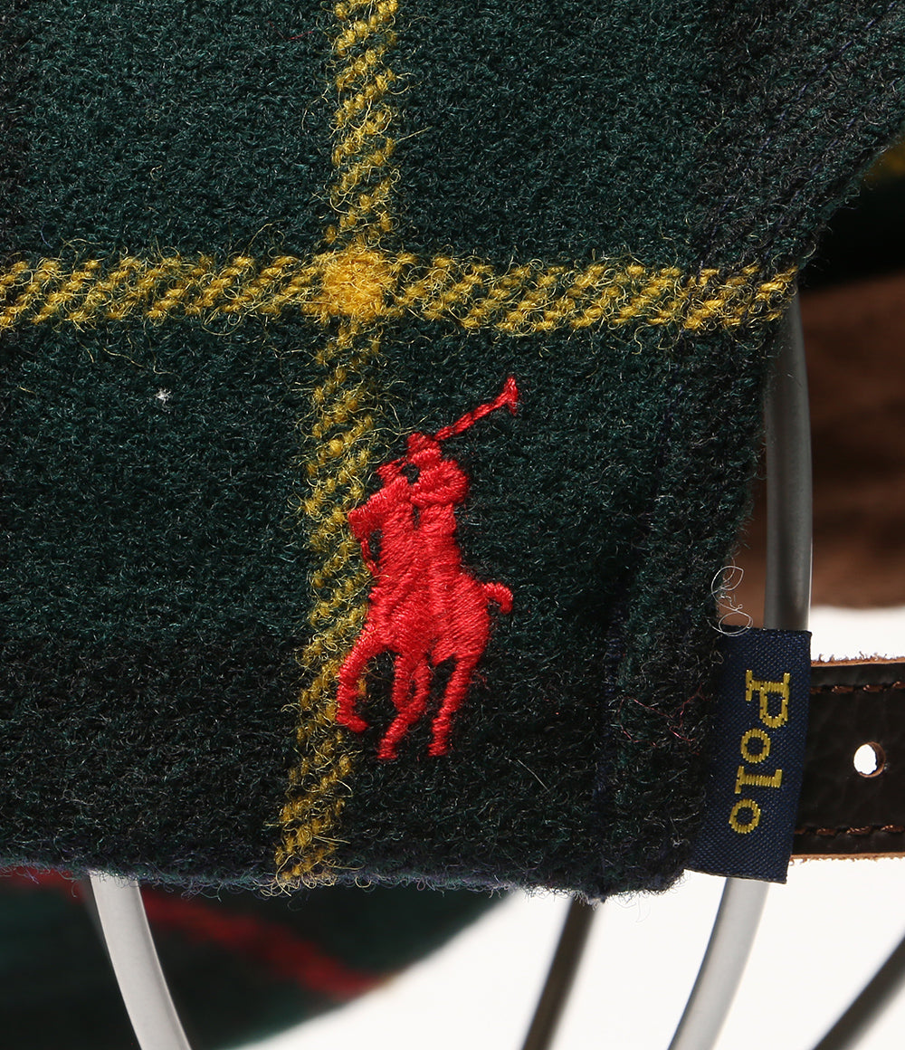 POLO RALPH LAUREN キャップ PLAID WOOL BALL CAP チェック ENGLISH MILL レディース SIZE O/S ポロ・ラルフローレン