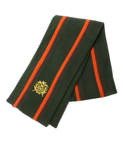 美品 POLO RALPH LAUREN クレストストライプド ウール マフラー メンズ SIZE O/S ポロ・ラルフローレン