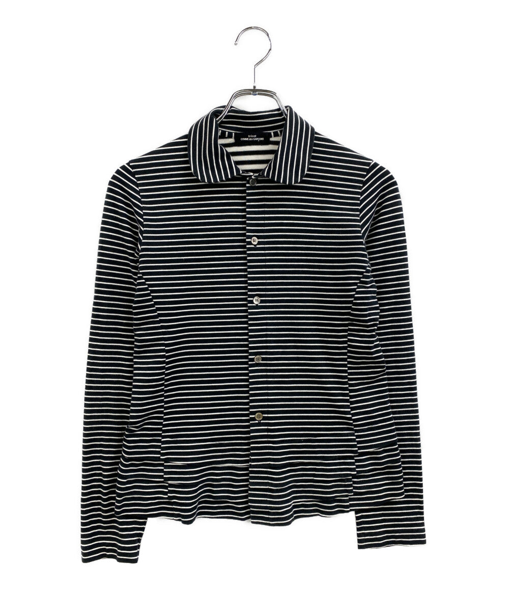 TRICOT COMME des GARCONS カーディガン AD2003 ボーダー 襟付 TM-T060 レディース SIZE - トリココムデギャルソン