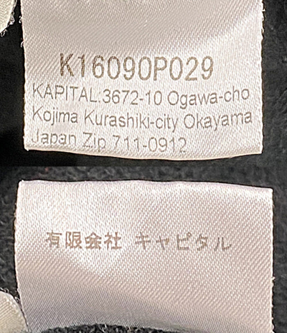 KAPITAL 長袖ワンピース ハイネック ブラック ワイドマキシ K16090P029 レディース SIZE 1 キャピタル