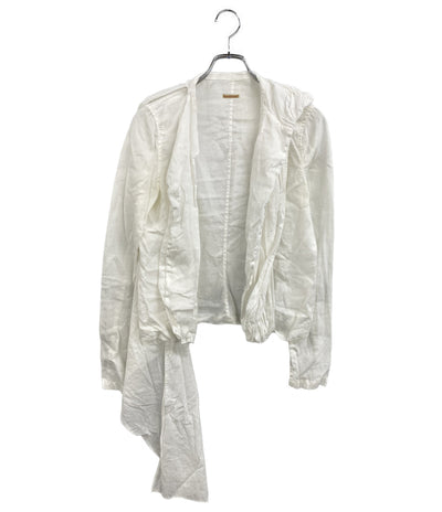 KAPITAL 長袖シャツ LINEN ホワイト 変則デザイン フロントオープン レディース SIZE S キャピタル