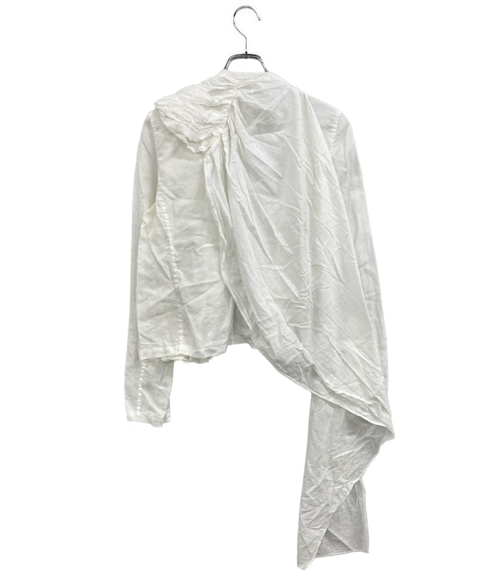 KAPITAL 長袖シャツ LINEN ホワイト 変則デザイン フロントオープン レディース SIZE S キャピタル