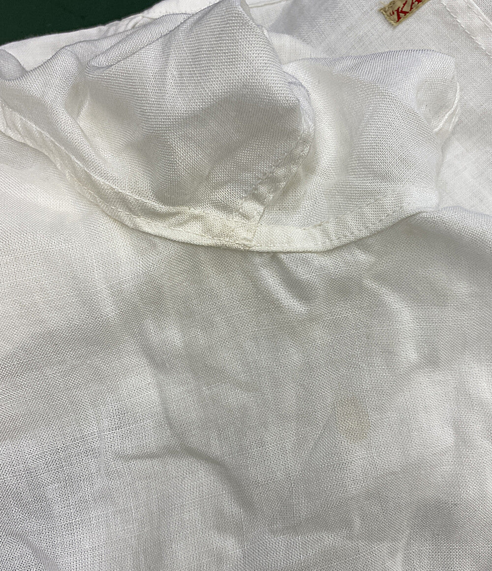 KAPITAL 長袖シャツ LINEN ホワイト 変則デザイン フロントオープン レディース SIZE S キャピタル