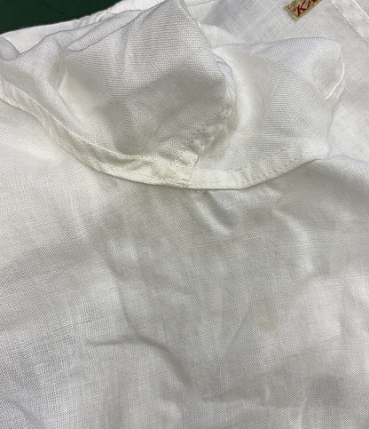 KAPITAL 長袖シャツ LINEN ホワイト 変則デザイン フロントオープン レディース SIZE S キャピタル