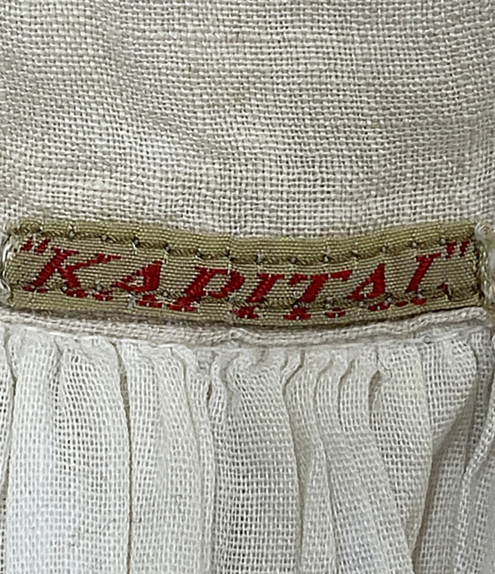 KAPITAL 長袖シャツ 襟付プルオーバー ガーゼ ホワイト レディース SIZE XS キャピタル
