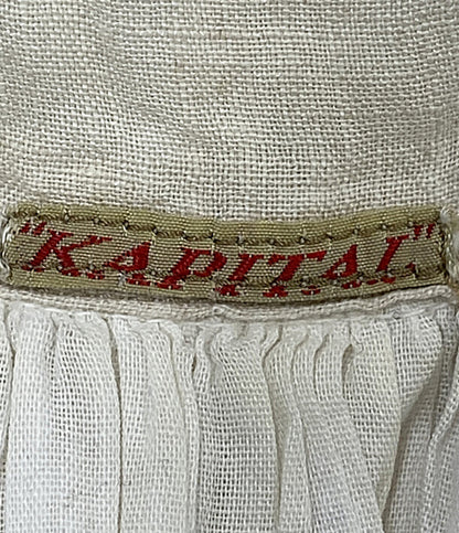 KAPITAL 長袖シャツ 襟付プルオーバー ガーゼ ホワイト レディース SIZE XS キャピタル