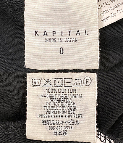 KAPITAL 長袖シャツ ブラック 切り替えし フリル袖 K1909LC016 レディース SIZE - キャピタル
