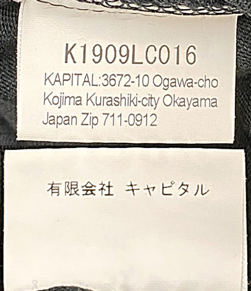 KAPITAL 長袖シャツ ブラック 切り替えし フリル袖 K1909LC016 レディース SIZE - キャピタル