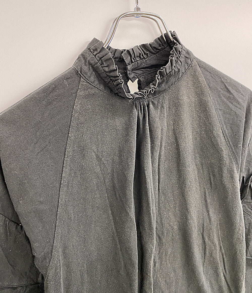 KAPITAL 長袖シャツ ブラック 切り替えし フリル袖 K1909LC016 レディース SIZE - キャピタル