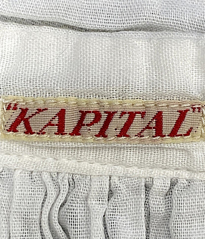 KAPITAL ブラウス リネンプルオーバー ホワイト 襟星刺繍 レディース SIZE XS キャピタル