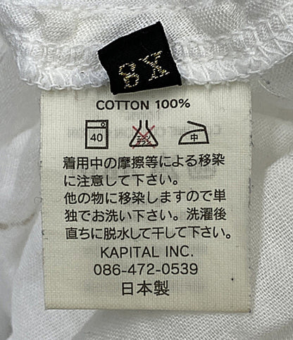 KAPITAL ブラウス リネンプルオーバー ホワイト 襟星刺繍 レディース SIZE XS キャピタル