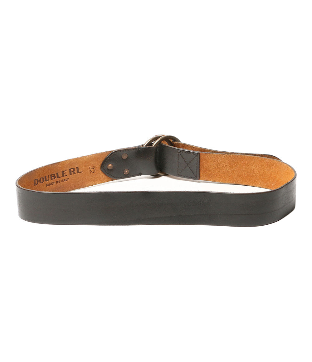 RRL RALPH LAUREN ベルト レザー ダブルOリング ブラック メンズ SIZE 32 ダブルアールエル
