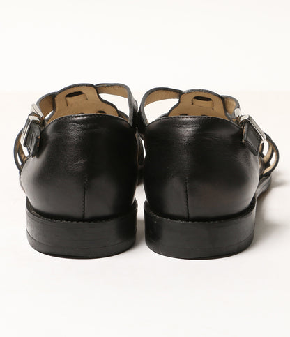 steven alan グルカサンダル イタリア製 ブラック レザー レディース SIZE 36 スティーブンアラン