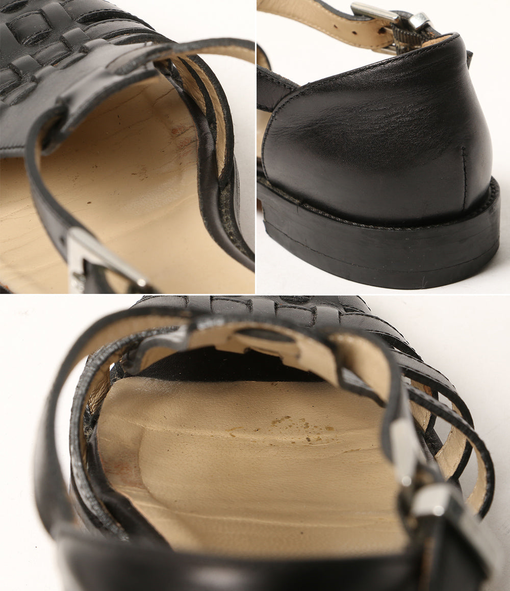 steven alan グルカサンダル イタリア製 ブラック レザー レディース SIZE 36 スティーブンアラン