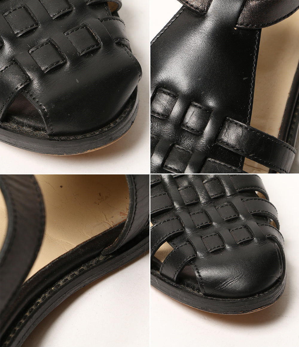 steven alan グルカサンダル イタリア製 ブラック レザー レディース SIZE 36 スティーブンアラン