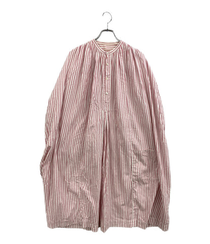 KAPITAL ノースリーブワンピース ストライプ ピンク プルオーバー ワイド レディース SIZE XS キャピタル