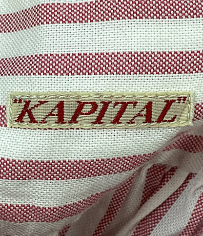 KAPITAL ノースリーブワンピース ストライプ ピンク プルオーバー ワイド レディース SIZE XS キャピタル