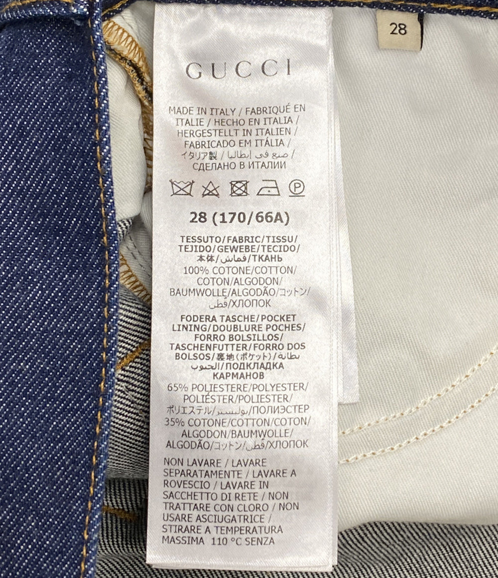 GUCCI GGエンボス デニムパンツ INDIGO RIGID メンズ SIZE 28 グッチ