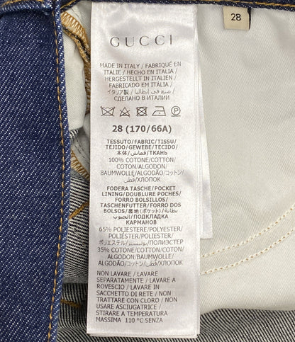 GUCCI GGエンボス デニムパンツ INDIGO RIGID メンズ SIZE 28 グッチ