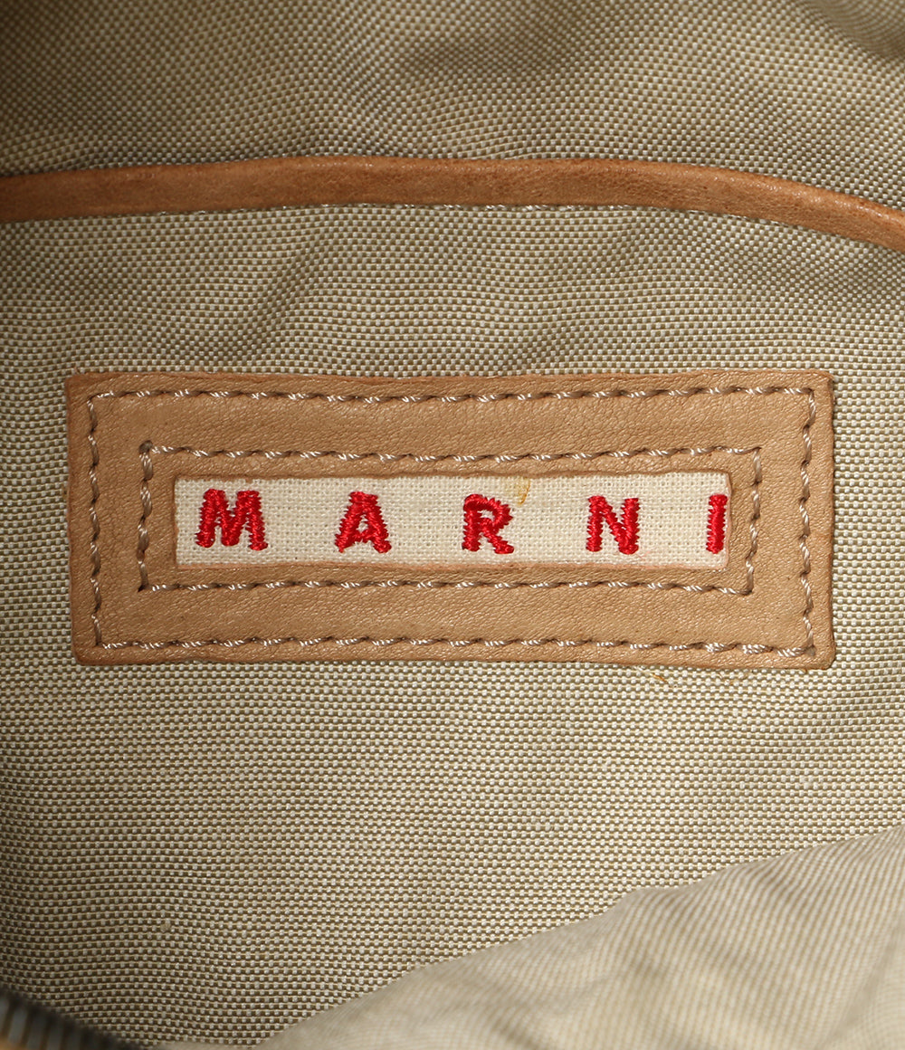 MARNI ハンドバッグ レザー ブラウン レディース マルニ